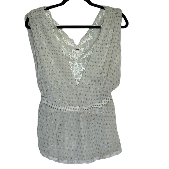 Free People Metallic Star Size XS Blouse - Picture 1 of 4
